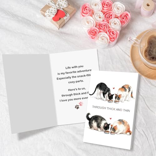 Romantic Cat Valentine's Day Card - Perfect for Cat Lovers