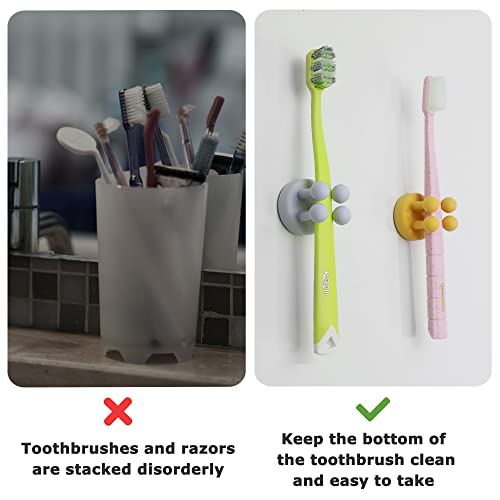 Black Silicone Toothbrush Holder - Multi-Function Wall Hook