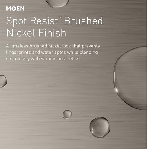 Moen Engage Spot Resist Brushed Nickel Six-Function 5.5-Inch Removable Handheld Showerhead with Magnetic Docking System, 26112SRN