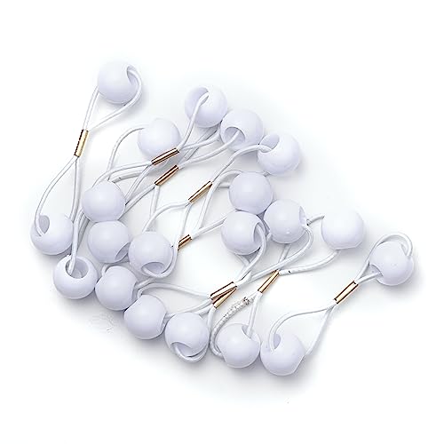 RED by Kiss 10-Piece 16mm Ball Hair Ties White Bubble Ponytail Holders