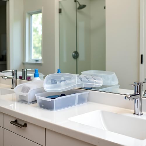 Transparent Portable Travel Shaver and Manual Razor Case Holder