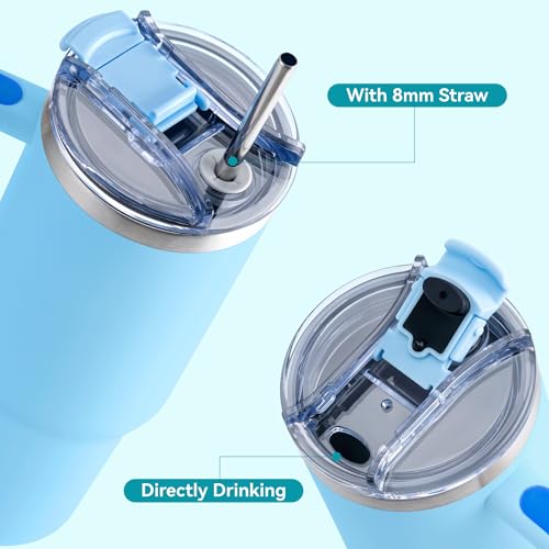 40 OZ Replacement Lid for STANLEY Quencher H2.0 Tumbler ONLY,Spill Proof Tumbler Covers Lid with Lock for Stanley Cup Accessories