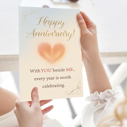 Happy Anniversary Card for Husband or Wife - Double-Sided Design