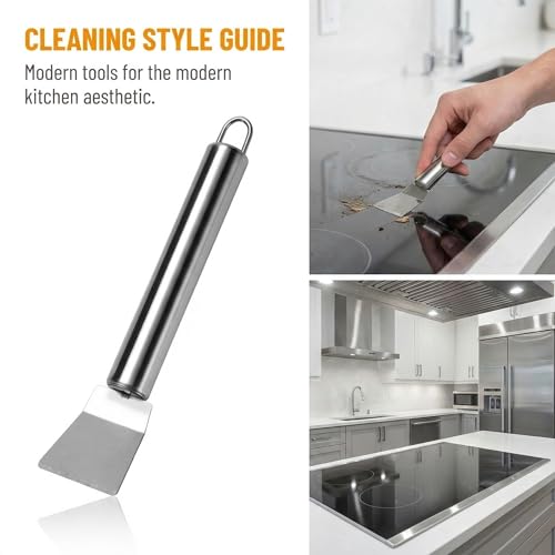 2-Piece Stove Cleaning Brush and Scraper Set for Kitchen