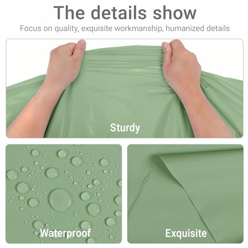 Sage Green Disposable Tablecloths - 4 Pack, 54x108 Inch for Rectangle Tables