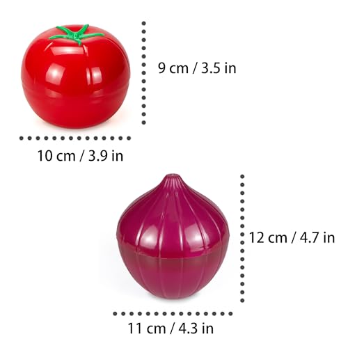 Tomato and Onion Storage Containers - Freshness Keeping Food Storage, Pack of 2