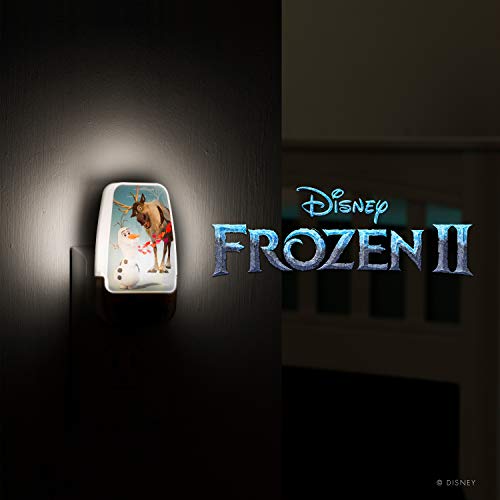 Disney Frozen 2 LED Night Light - Olaf & Sven, Blue/White, Plug-in