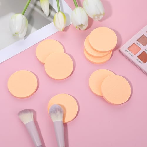 Piriuuo 10-Piece Round Makeup Sponges for Foundation Wet and Dry