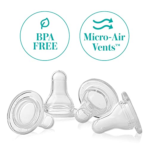 Evenflo Classic Silicone Baby Bottle Nipples, Slow Flow, 4 Pack