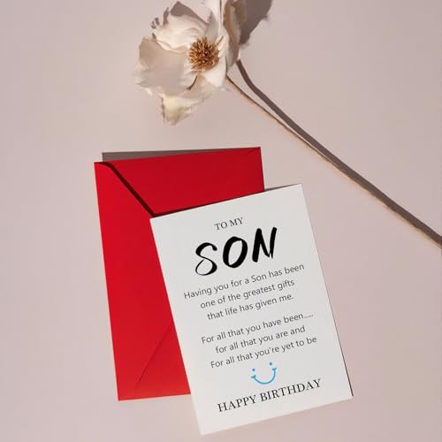 Funny Birthday Card for Son - 5x7 Inch with Envelope