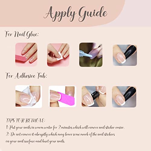 BABALAL Long Square Press on Nails Halloween Black Orange French Tip Goth