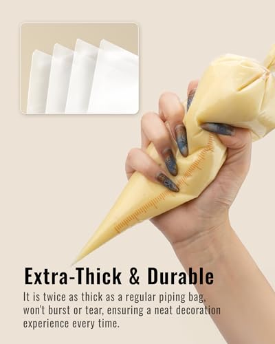 Bake Choice 12-Inch Heavy-Duty Disposable Piping Bags - 100PCS