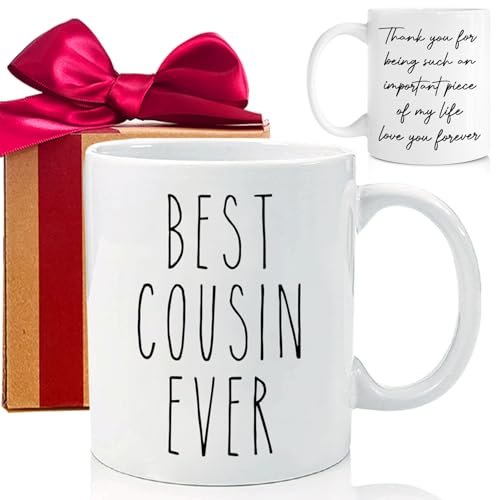 Personalized Cousin Gift Mug - Funny Ceramic Coffee Cup for Birthdays & Holidays
