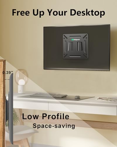Alrhipvm Matte Black RV TV Wall Mount for 14-27 Inch LED LCD Screens