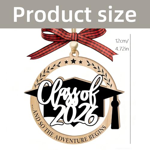 Class of 2026 Wooden Hanging Graduation Ornament 4.72 Inch