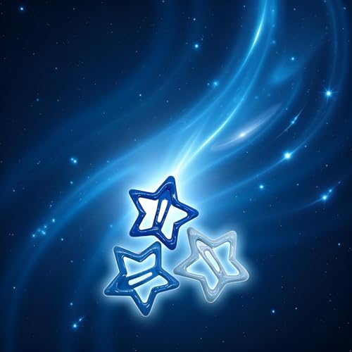 15-Piece Blue Star Hair Barrette Set Alloy Hair Clips