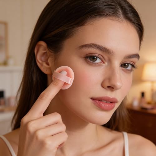 Shimmeroo 12Pcs Mini Makeup Puff Soft Finger Puffs for Foundation and Powder