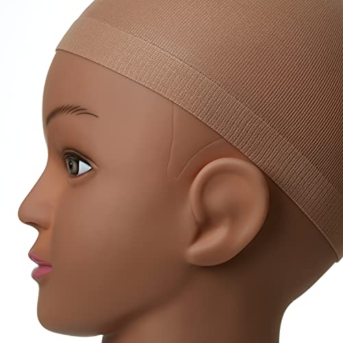 Red by Kiss Wig Cap Natural Brown Stocking One Size Breathable