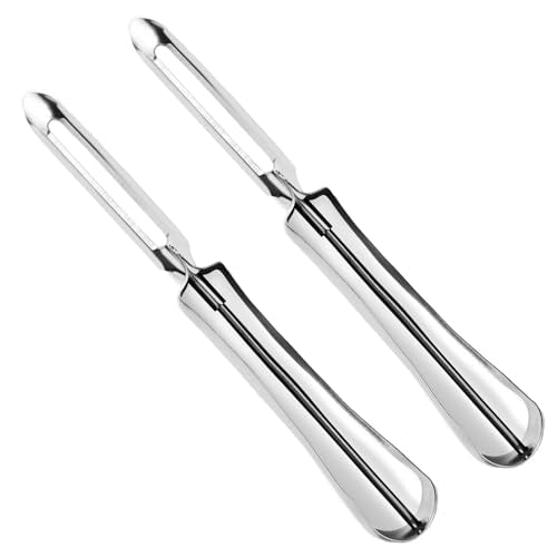 2-Piece Stainless Steel Vegetable and Potato Peeler - Sharp Ergonomic Blade