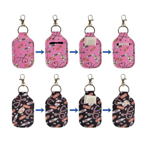 2Pcs First Aid Bandage Holder, Travel Bandaid Case, Protable Bandaid Container Keychain, Bandage Aid Holder First Aid Accessory