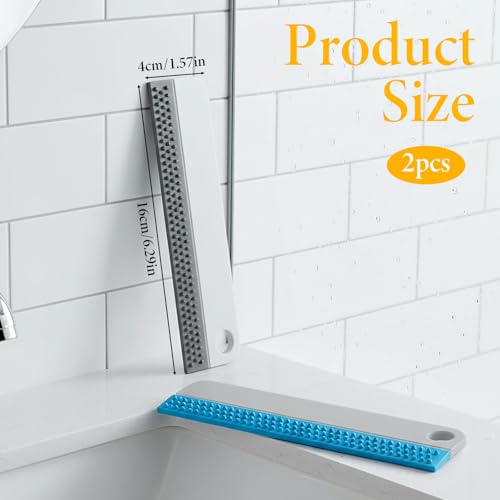 Mini Rubber Squeegee and Scraper Tool for Glass, Windows, and Car Surfaces - 2 Pack