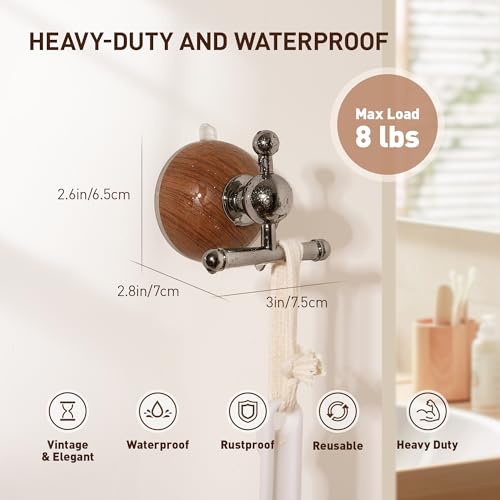 ISIMEE Reusable Vacuum Suction Cup Hook - 8 lbs Capacity, No Drill