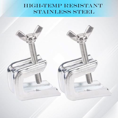 Fireplace Damper Clamp for Gas Logs - Universal Stainless Steel 2-Pack