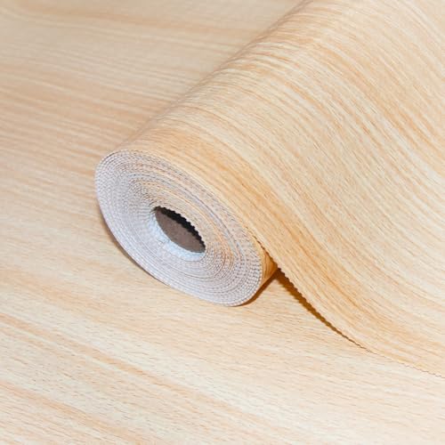 TheBaDaz Faux Wood Grain Drawer Shelf Liner 11.8W x 118.1L Non-Slip Waterproof Mat