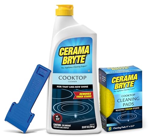 Cerama Bryte Essential Cooktop Cleaner Kit with Scraper & Pads