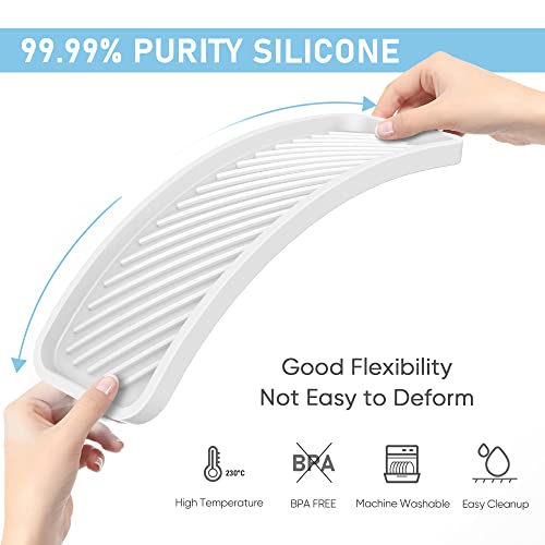 Silicone Sponge Holder Tray for Kitchen Sink - Non-Slip Organizer