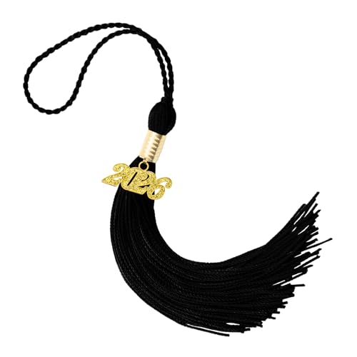 Black Graduation Tassel with 2026 Gold Charm - Class of 2026