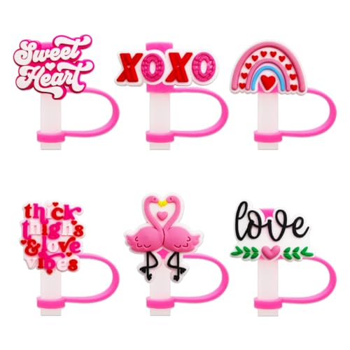 Valentine's Straw Covers for Stanley Cup Tumbler - 6 Pack