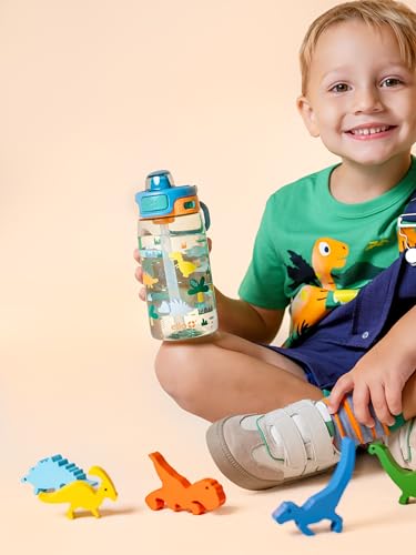 Ello Pop & Fill 16oz Kids Water Bottle - Leak-Proof Dino Design