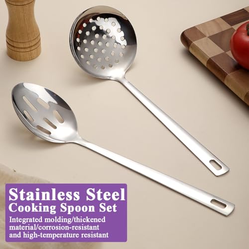 Berglander 2-Piece Stainless Steel Slotted Spoon and Spider Strainer Set