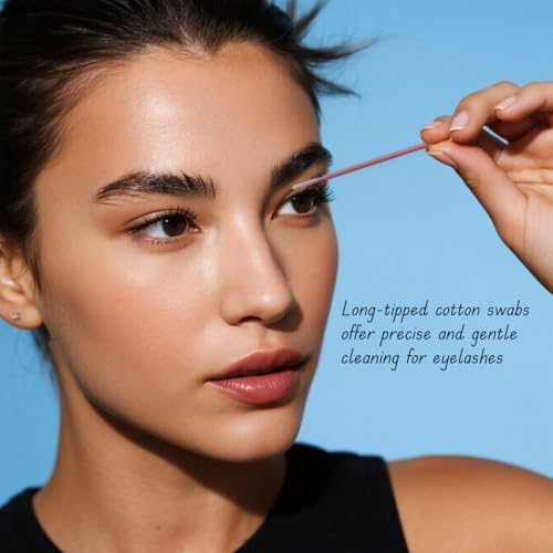 TIKIYOUN Micro Applicator Brushes for Eyelash Extensions 200 PCS Lint-Free