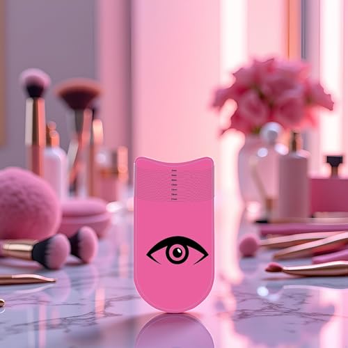 3-Piece Eyelash Ruler & Stencil Tool for Precise Lash Measurement - Pink