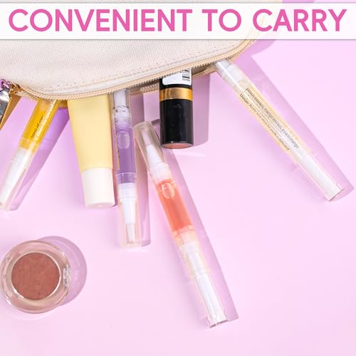 Foncomy 2PCS Cuticle Oil Pen with Nail File Pineapple & Peach