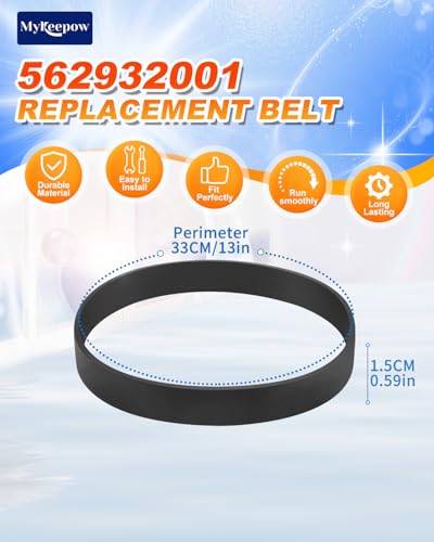3-Pack Replacement Vacuum Belts for Hoover Elite Rewind Plus (562932001)