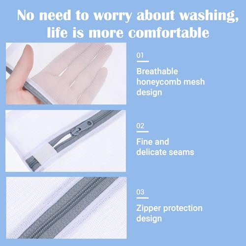 Ouligay 4 Pack Small Mesh Laundry Bags for Delicates - 8x12 Inch