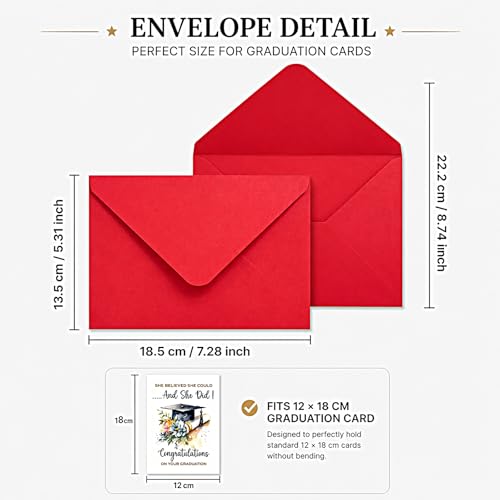 Class of 2026 Graduation Card Set - 3 Unique Cards with Envelopes