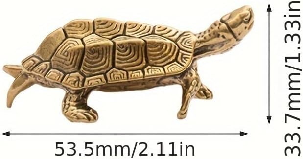 Skiennix Brass Vintage Turtle Figurine - Unique Home Ornament | Perfect Gift Idea, 1PC