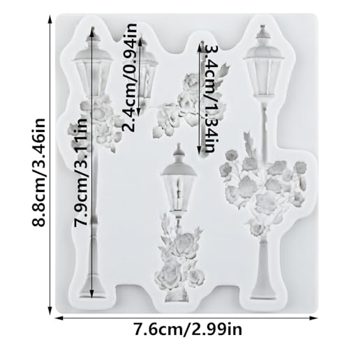 Lingzhi Street Lamp Silicone Mold for Cake Decoration