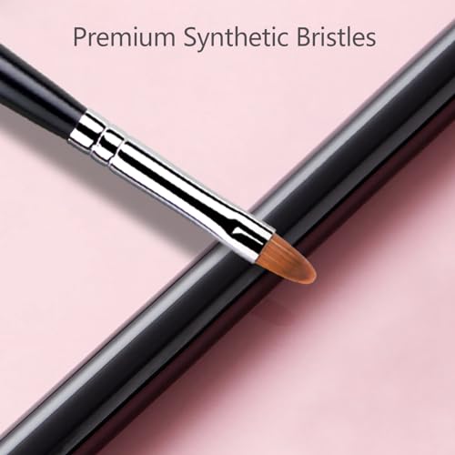 Retractable Lip Brush with Cap Soft Travel Makeup Applicator for Lipstick