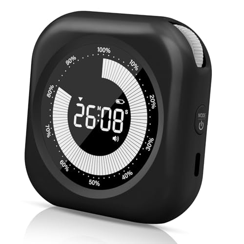 PERSUPER Visual Timer for Kids - Rechargeable Black-1, 10-Hour Count Up/Down