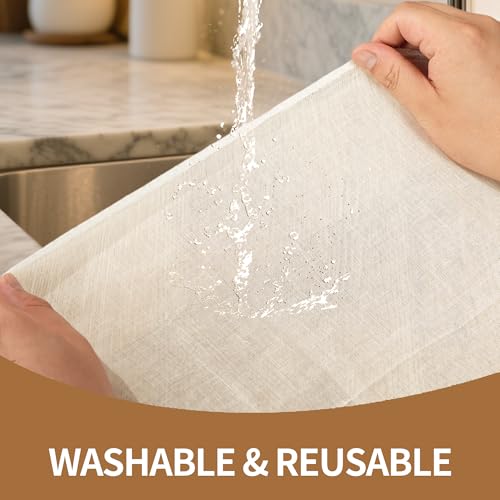 Siligruppo 4-Pack Hemmed Cheesecloths 20x20in Reusable Unbleached Cotton for Cheese Making & Nut Milk