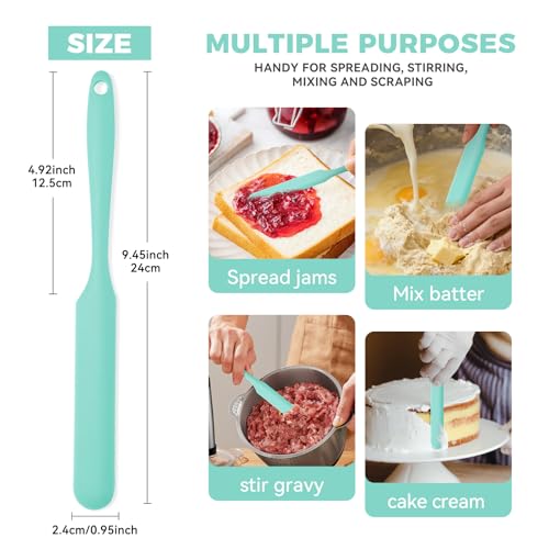 Silicone Jar Spatula Set - 3 Pcs Sourdough Tools for Scraping & Mixing