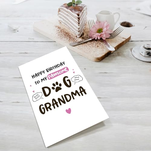 Cute Dog Grandma Birthday Card - Sweet Card for Grandmother