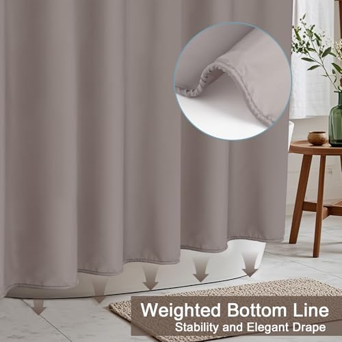 AooHome Water Repellent Shower Curtain Liner - Chocolate, 72" x 75"