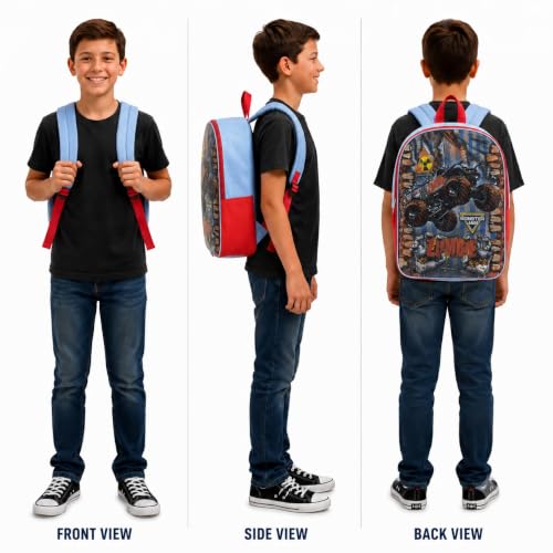 Monster Jam Zombie 15-Inch Kids School Backpack for Boys