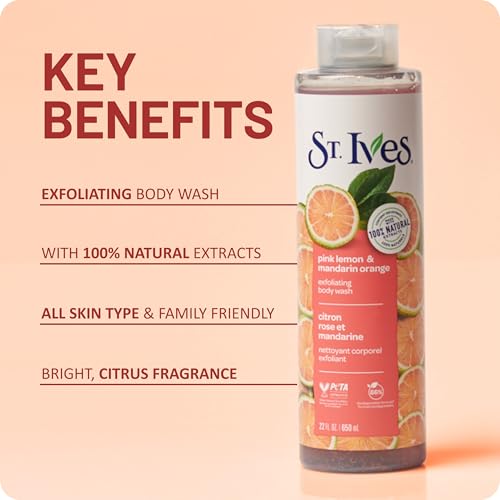 St. Ives Pink Lemon and Mandarin Orange Body Wash 22 oz
